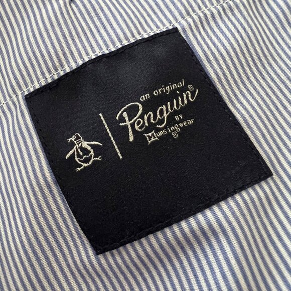 Original Penguin Wool Blend Flat Front Blue Dress Pants Mens Waist 40 NWOT - Picture 8 of 10